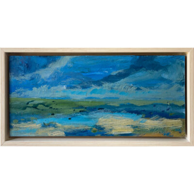 Acrylic on panel 'Earth, Sea & Sky - Summer Series No.3' by Mary Blue