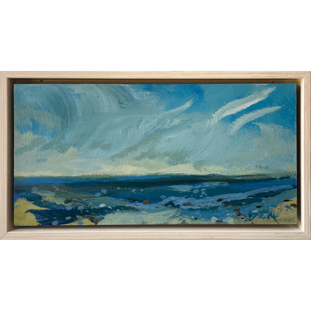 Acrylic on panel 'Earth, Sea & Sky - Summer Series No.5' by Mary Blue