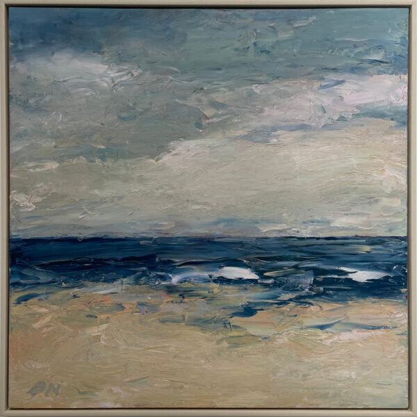 Oil on board 'Overy Beach' by Pamela Noyes