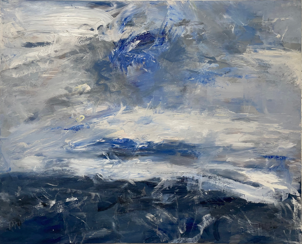 Oil on canvas 'Storm at Sea' by Pamela Noyes
