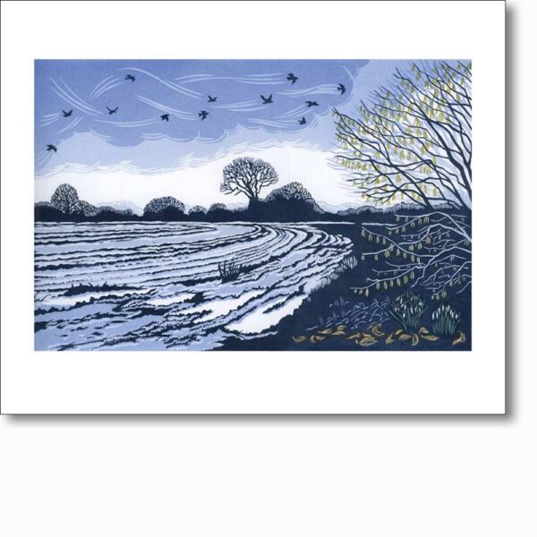 Greetings card 'February Fields' by Niki Bowers