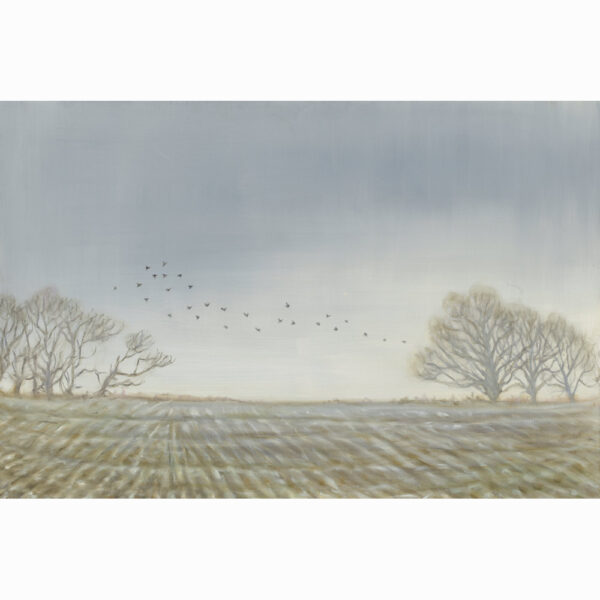 Oil on canvas painting 'Winter Field' by Bella Bigsby